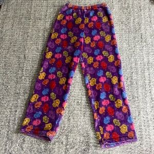 Girls size 10/12 fluffy pajama pants w hamsa print